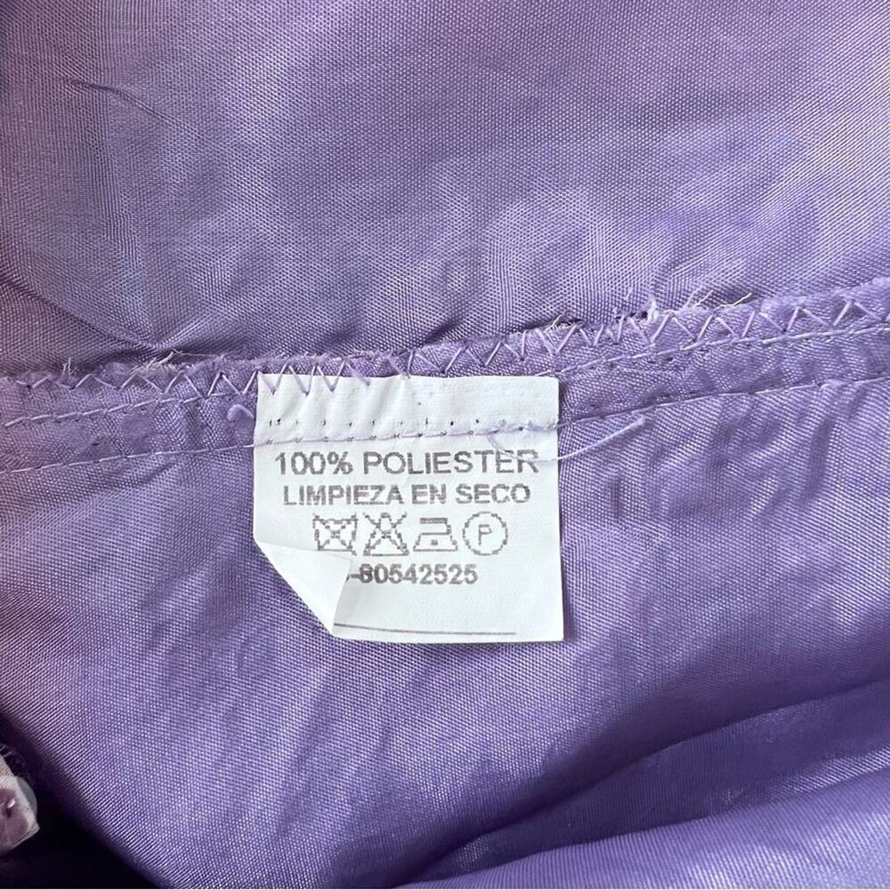 Javier Larrainzar Purple Sequin Two Piece Set Top Skirt Couture Evening Sz 12 - Picture 13 of 14